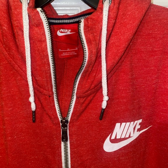 Nike Women’s Red Zip-Up Hoodie size medium - Picture 6 of 7